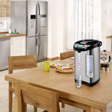 Costway Instant Electric Hot Water Boiler and Warmer, 5-Liter LCD Water Pot with 5 Stage Temperature Settings, Safety Lock to Prevent Spillage, Stainless Steel Hot Water Dispenser
