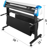 Office Products VEVOR Vinyl Cutter 53 Inch Plotter Machine Automatic Paper Feed Vinyl Cutter Plotter Speed Adjustable Sign Cutting with Floor Stand Signmaster Software
