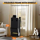 Foldable Pilates Reformer for Home Use, Portable Pilates Machine Reformer with Adjustable Resistance, Springs and Cords, Compact, Lightweight, Perfect for Home Gym, Maximum Load 400 LBS