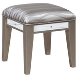Pemberly Row Contemporary Wood 3-piece Vanity Set in Metal Finish